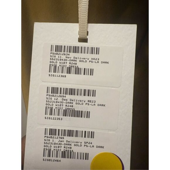 Significant Other Esme Strapless Dress in Dark Gold cocktail vacation Size 4 NWT - Picture 6 of 6